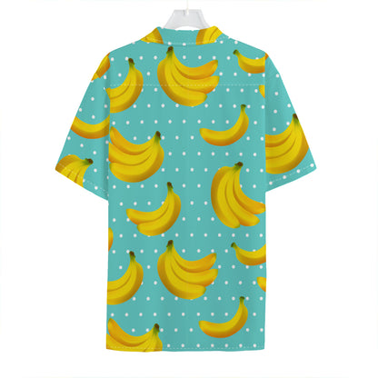 Polka Dot Banana Pattern Print Hawaiian Shirt