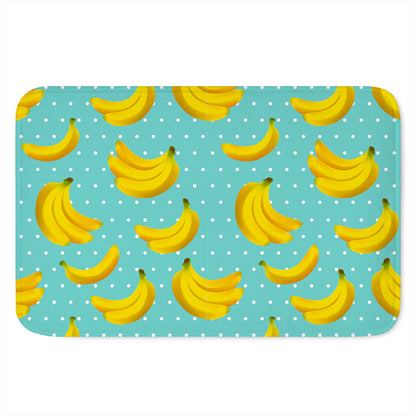 Polka Dot Banana Pattern Print Indoor Door Mat