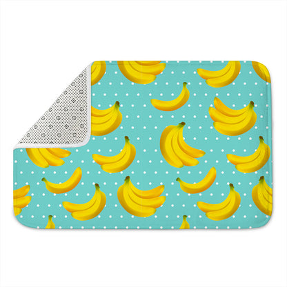 Polka Dot Banana Pattern Print Indoor Door Mat