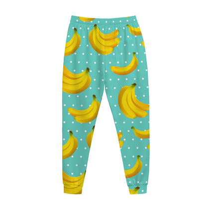 Polka Dot Banana Pattern Print Jogger Pants