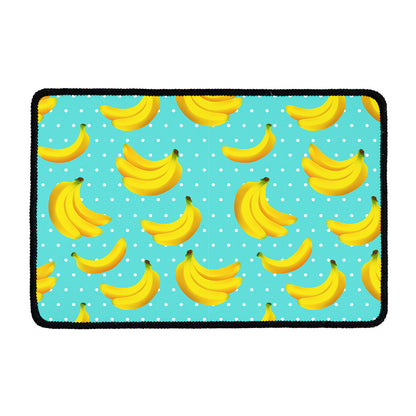 Polka Dot Banana Pattern Print Kitchen Mat
