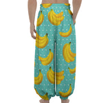 Polka Dot Banana Pattern Print Lantern Pants