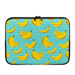 Polka Dot Banana Pattern Print Laptop Sleeve