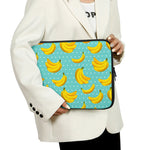 Polka Dot Banana Pattern Print Laptop Sleeve