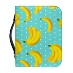 Polka Dot Banana Pattern Print Leather Bible Cover