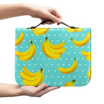 Polka Dot Banana Pattern Print Leather Bible Cover