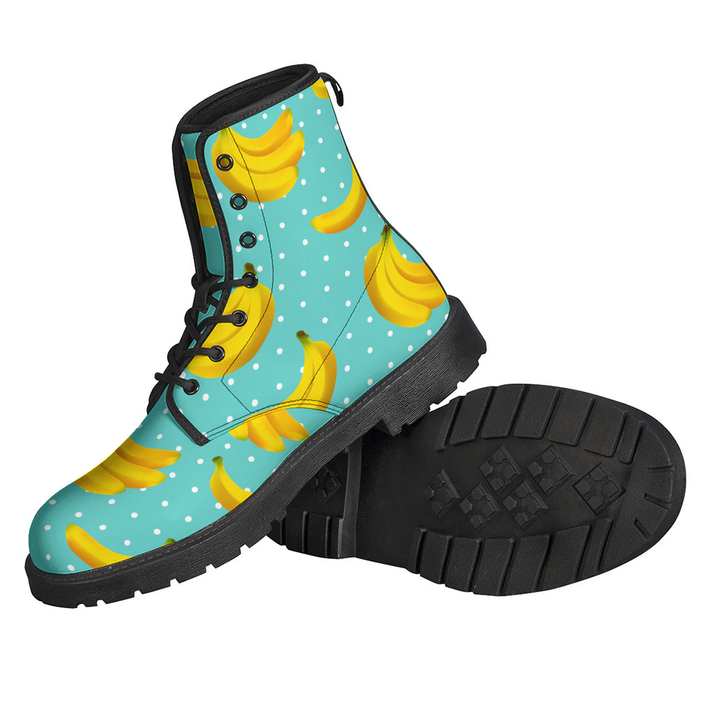 Polka Dot Banana Pattern Print Backpack