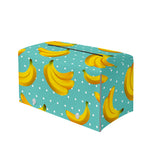 Polka Dot Banana Pattern Print Leather Tissue Box Cover