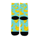 Polka Dot Banana Pattern Print Long Socks