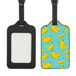 Polka Dot Banana Pattern Print Luggage Tag