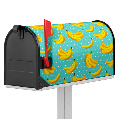 Polka Dot Banana Pattern Print Mailbox Cover
