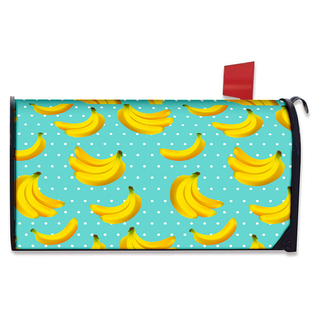 Polka Dot Banana Pattern Print Mailbox Cover