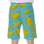 Polka Dot Banana Pattern Print Men's Beach Shorts