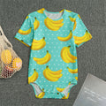 Polka Dot Banana Pattern Print Men's Bodysuit