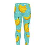 Polka Dot Banana Pattern Print Men's leggings
