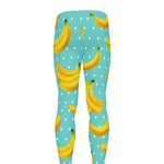 Polka Dot Banana Pattern Print Men's leggings