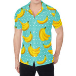 Polka Dot Banana Pattern Print Men's Shirt