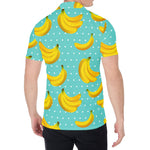 Polka Dot Banana Pattern Print Men's Shirt