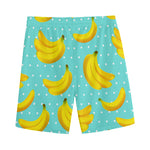 Polka Dot Banana Pattern Print Men's Sports Shorts