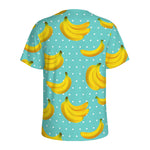 Polka Dot Banana Pattern Print Men's Sports T-Shirt