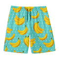 Polka Dot Banana Pattern Print Men's Swim Trunks