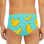 Polka Dot Banana Pattern Print Men's Triangle Swim Briefs