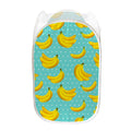 Polka Dot Banana Pattern Print Mesh Laundry Hamper