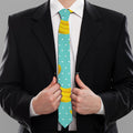 Polka Dot Banana Pattern Print Necktie