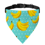 Polka Dot Banana Pattern Print Over The Collar Dog Bandana