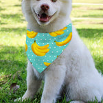Polka Dot Banana Pattern Print Over The Collar Dog Bandana