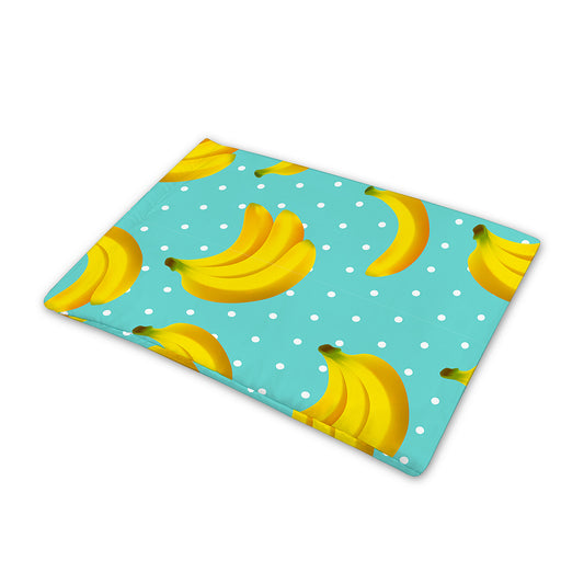 Polka Dot Banana Pattern Print Pet Cooling Mat Cover