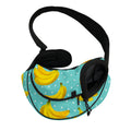 Polka Dot Banana Pattern Print Pet Sling Carrier