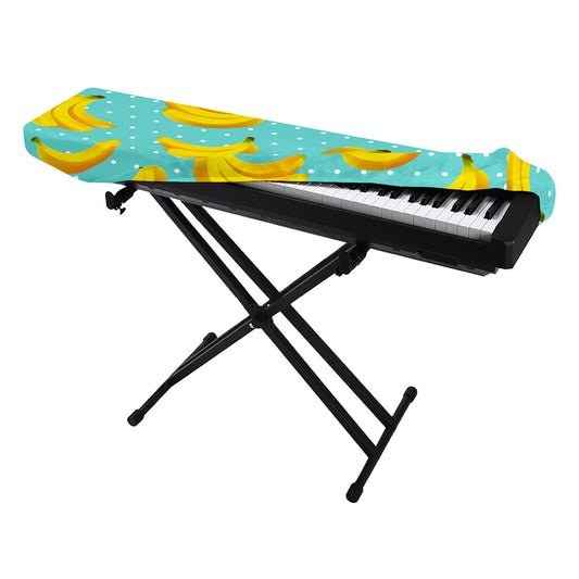 Polka Dot Banana Pattern Print Piano Keyboard Cover