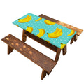 Polka Dot Banana Pattern Print Picnic Table Cover