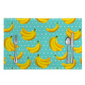 Polka Dot Banana Pattern Print Placemat