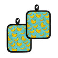 Polka Dot Banana Pattern Print Pot Holders
