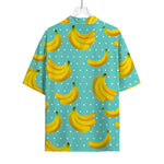 Polka Dot Banana Pattern Print Rayon Hawaiian Shirt