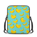 Polka Dot Banana Pattern Print Rectangular Crossbody Bag
