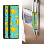 Polka Dot Banana Pattern Print Refrigerator Handle Covers