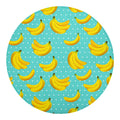 Polka Dot Banana Pattern Print Round Blanket