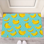 Polka Dot Banana Pattern Print Rubber Doormat