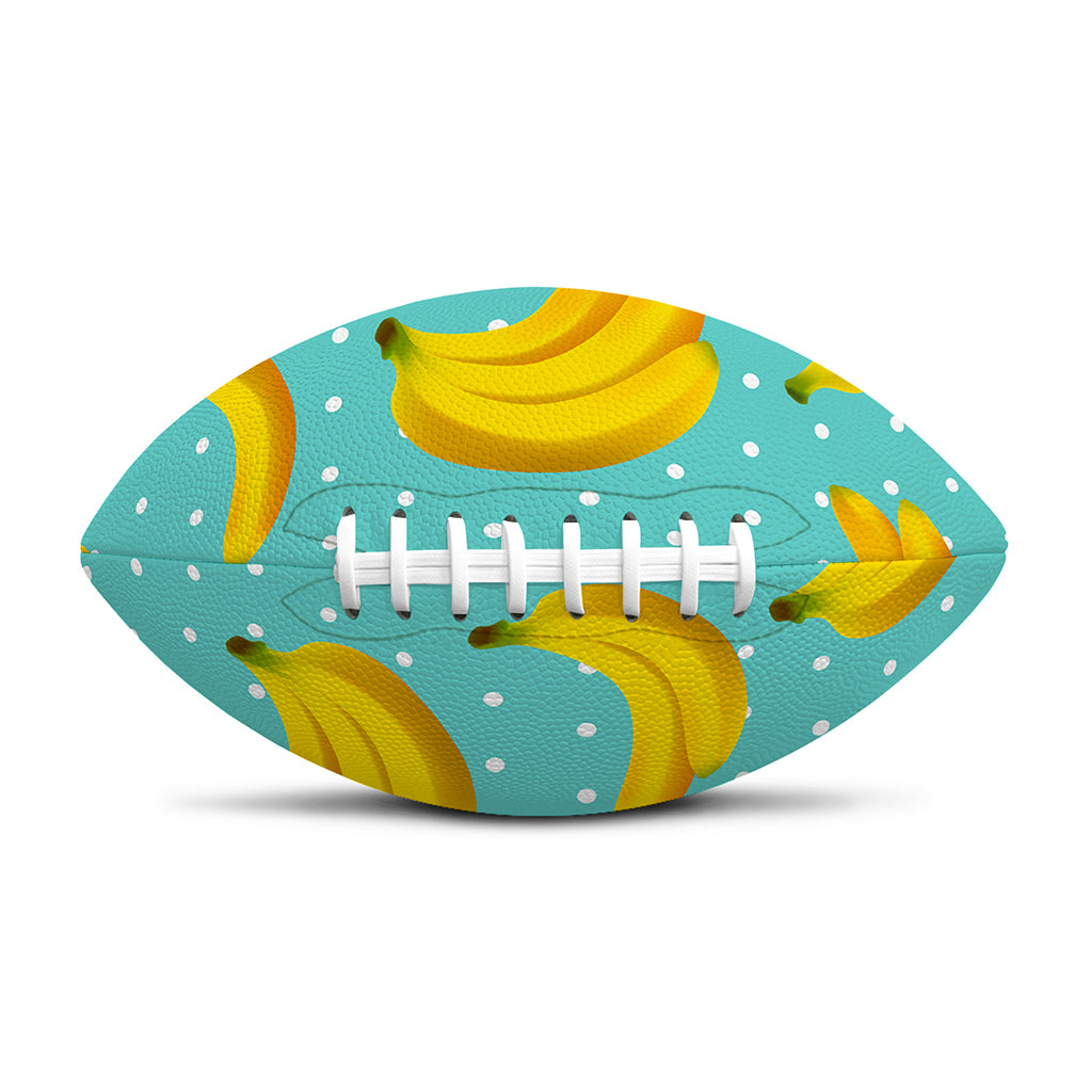 Polka Dot Banana Pattern Print Rugby Ball