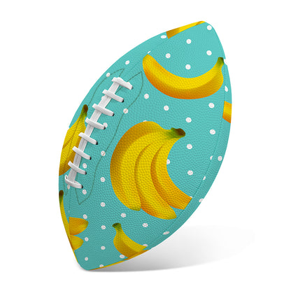 Polka Dot Banana Pattern Print Rugby Ball