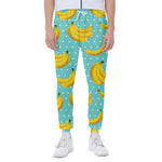 Polka Dot Banana Pattern Print Scuba Joggers