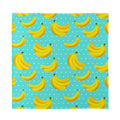 Polka Dot Banana Pattern Print Silk Bandana