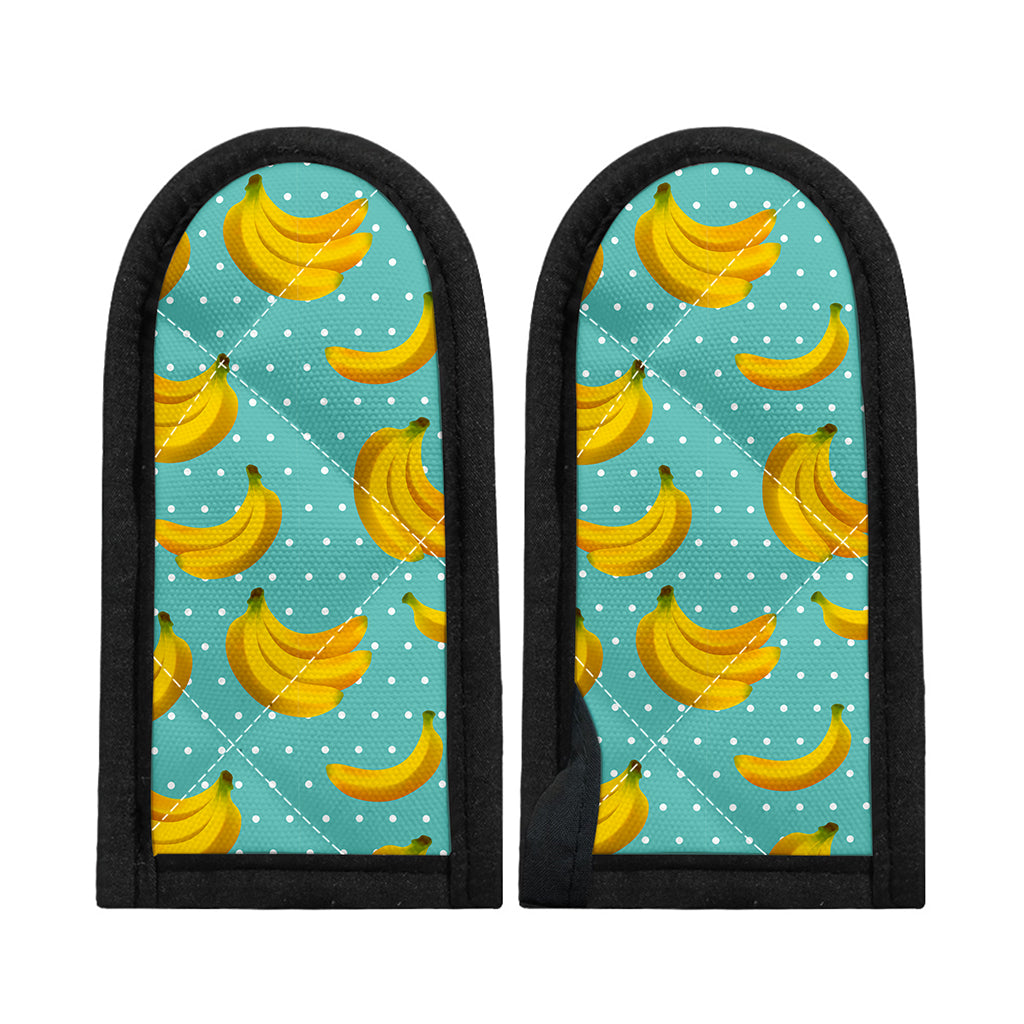 Polka Dot Banana Pattern Print Skillet Handle Cover