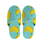 Polka Dot Banana Pattern Print Slippers
