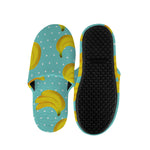 Polka Dot Banana Pattern Print Slippers