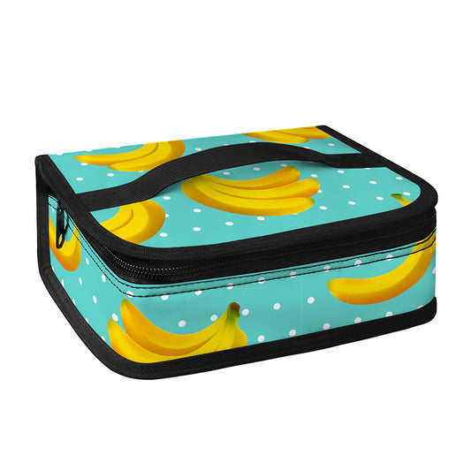 Polka Dot Banana Pattern Print Small Lunch Bag