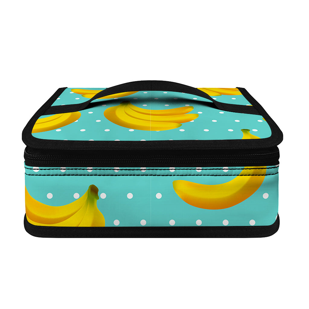 Polka Dot Banana Pattern Print Small Lunch Bag